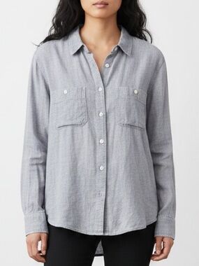 J. Crew Women's Gray Button-Down Shirt